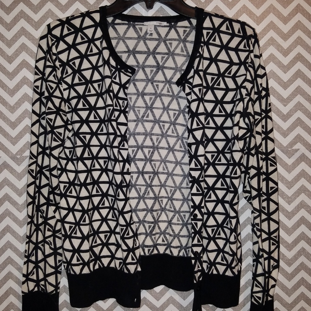 black and white sweater